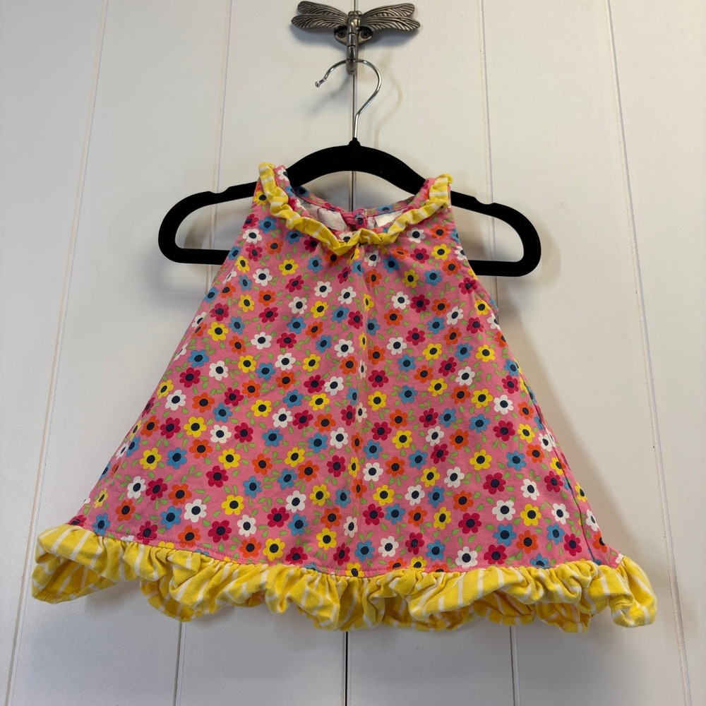 Hanna Andersson Garden Floral Dress Infant Girl Size 3-6 Months (60) Cottage